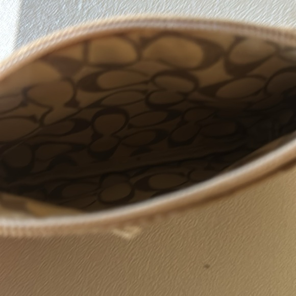 Authentic Tan and Beige Coach Wristlet - Picture 2 of 2